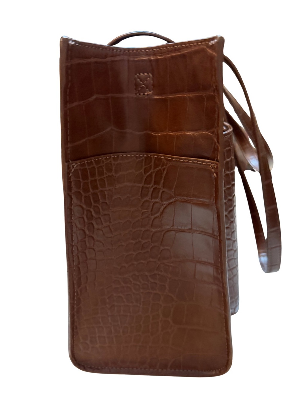 BEIS Work Tote Croc-Embossed Maple - Picture 5 of 12